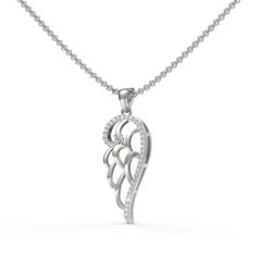 Superior Diamond Feather Pendant ( Neck Chain Is Not A Part Of The Product And Can Be Bought Separately )