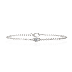 Solitary Round Cut Diamond Bracelet