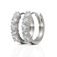Scarlett Sparkle Diamond Hoop Earrings