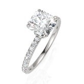 Solitude Grace Square Radiant Cut Diamond Ring (1.50 CT. Square Radiant Cut)