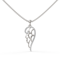 Superior Diamond Feather Pendant ( Neck Chain Is Not A Part Of The Product And Can Be Bought Separately )