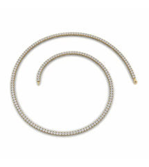 Lavish Round Cut Tennis Diamond Necklace