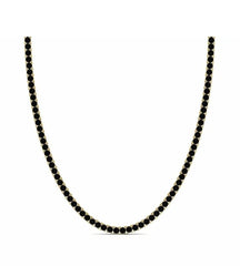 Attractive Round Cut Black Diamond Necklace (Natural Black Diamond)