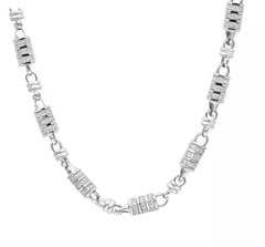 Jazzy Diamond Necklace Chain For Men With Round Cut Diamonds