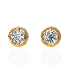 Dazzling Solitaire Stud Earrings