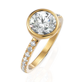 Charming Round Cut Diamond Ring With Bezel Set (1.50 CT. Solitaire)