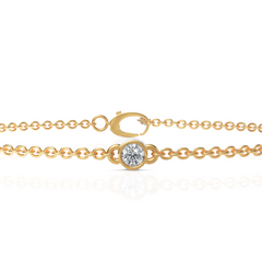 Solitary Round Cut Diamond Bracelet
