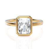 Bezel Set Radiant Cut Diamond Solitaire Ring (1.50 CT. Solitaire)