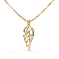 Superior Diamond Feather Pendant ( Neck Chain Is Not A Part Of The Product And Can Be Bought Separately )