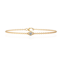 Solitary Round Cut Diamond Bracelet