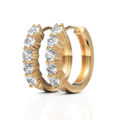 Scarlett Sparkle Diamond Hoop Earrings