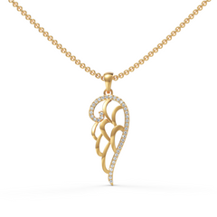 Superior Diamond Feather Pendant ( Neck Chain Is Not A Part Of The Product And Can Be Bought Separately )