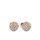 Classy Rose Gold Cufflinks With Round Cut Diamonds