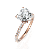 Blazing Solitaire Heart Cut Diamond Ring (2.00 CT. Heart Cut)