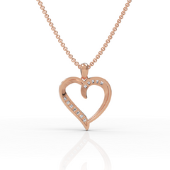 Twirl Heart Diamond Pendant ( Neck Chain Is Not A Part Of The Product And Can Be Bought Separately )