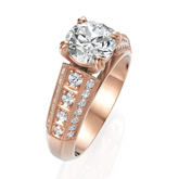 Lustre Solitaire Round Cut Diamond Ring (1.00 Ct. Solitaire)