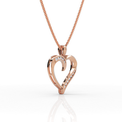Twirl Heart Diamond Pendant ( Neck Chain Is Not A Part Of The Product And Can Be Bought Separately )