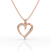 Twirl Heart Diamond Pendant ( Neck Chain Is Not A Part Of The Product And Can Be Bought Separately )