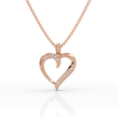Twirl Heart Diamond Pendant ( Neck Chain Is Not A Part Of The Product And Can Be Bought Separately )