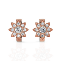 Radiating Floral Diamond Earrings