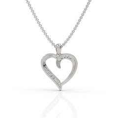 Twirl Heart Diamond Pendant ( Neck Chain Is Not A Part Of The Product And Can Be Bought Separately )