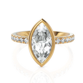 Marquise Cut Solitaire Diamond Wedding Ring With Bezel Set (1.50 CT. Marquise Cut)