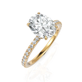 Immense Oval Cut Diamond Solitaire Ring (2.00 CT. Oval Cut)
