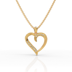Twirl Heart Diamond Pendant ( Neck Chain Is Not A Part Of The Product And Can Be Bought Separately )