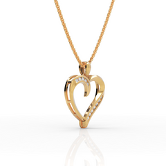 Twirl Heart Diamond Pendant ( Neck Chain Is Not A Part Of The Product And Can Be Bought Separately )