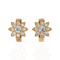 Radiating Floral Diamond Earrings