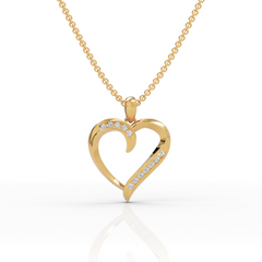 Twirl Heart Diamond Pendant ( Neck Chain Is Not A Part Of The Product And Can Be Bought Separately )