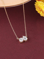 Lab Grown Diamond Toi Et Moi Necklace