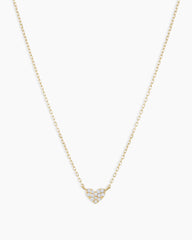Diamond Pavé Mini Heart Necklace