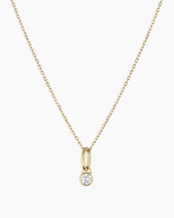 Lab Grown Diamond Halo Charm Necklace
