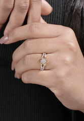 Floral Cluster Diamond Ring in 18K Yellow Gold