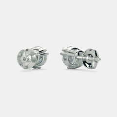 Classic Round Diamond Stud Earrings in White Gold – Elegant and Timeless