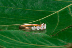 Elegant Diamond Half-Eternity Ring with Prong Setting