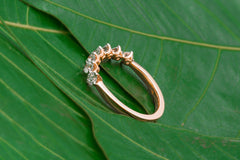 Elegant Diamond Half-Eternity Ring with Prong Setting