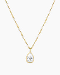 Classic Diamond Pear Necklace