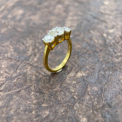 Lumine 1ct Three Stone Lab Diamond Ring - Triple Elegance