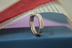 Delicate Two-Ring Bridal Set with Solitaire Diamond