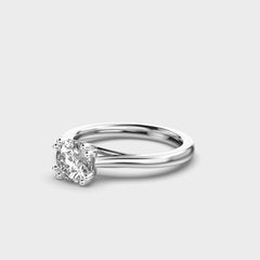 Gold Solitaire Diamond Ring | Round Brilliant-Cut Stone | Elegant Fine Jewelry