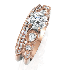 Sunshine Solitaire Diamond Bridal Ring Set