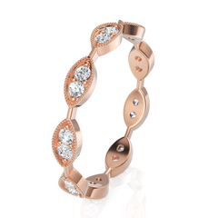 Stacking Eternity Marquise Round Simulated Diamond Band Ring