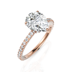 Pear Cut Solitaire Diamond Wedding Ring (1.50 CT. Pear Cut)
