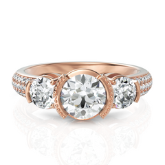 Blooming Three Solitaire Diamond Wedding Ring