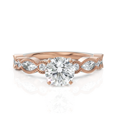 1.00 Carat Solitaire With Marquise Cut Diamond Ring