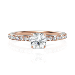 Superior Radiant Square Solitaire Diamond Ring (0.50 CT. Radiant Square Cut)