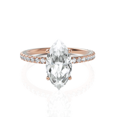 Eleanor Marquise Cut Solitaire Diamond Ring (2.00 CT. Marquise Cut)