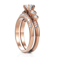 Sunshine Solitaire Diamond Bridal Ring Set